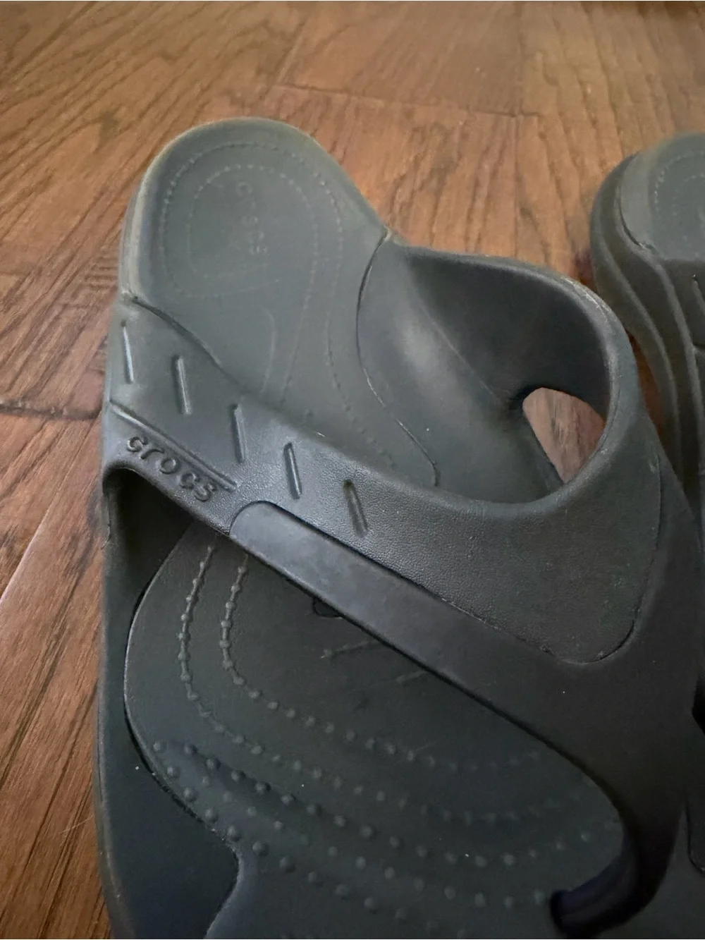 CROCS Dual Comfort Black Modi Sport Flip Flops Men's 12